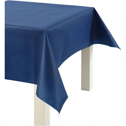 Tablecloth made of imitation fabric, dark blue, W: 125 cm, 70 g, 10 m/1 roll.